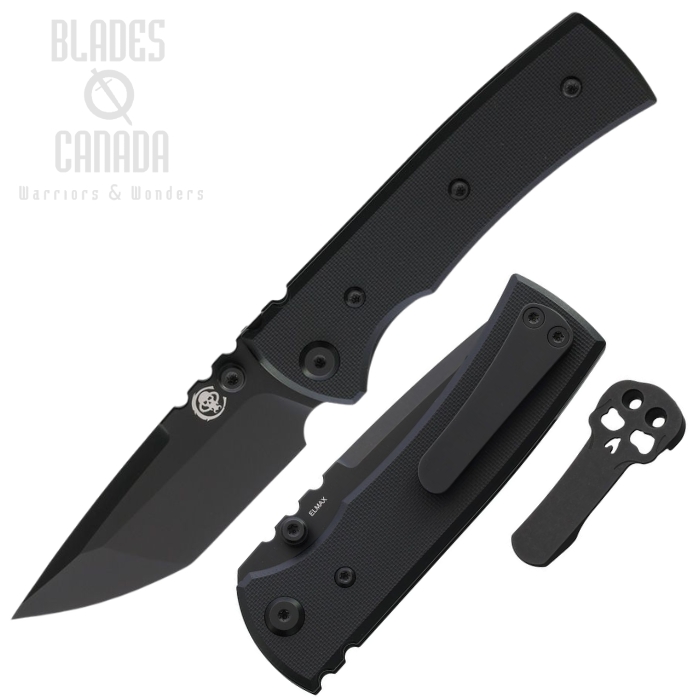 (image for) Chaves Redencion Street Folding Knife, Elmax Black Tanto, G10 Black, 14495