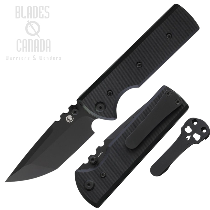 (image for) Chaves NTAK Redencion Folding Knife, Elmax Black Tanto, G10 Black, 14507