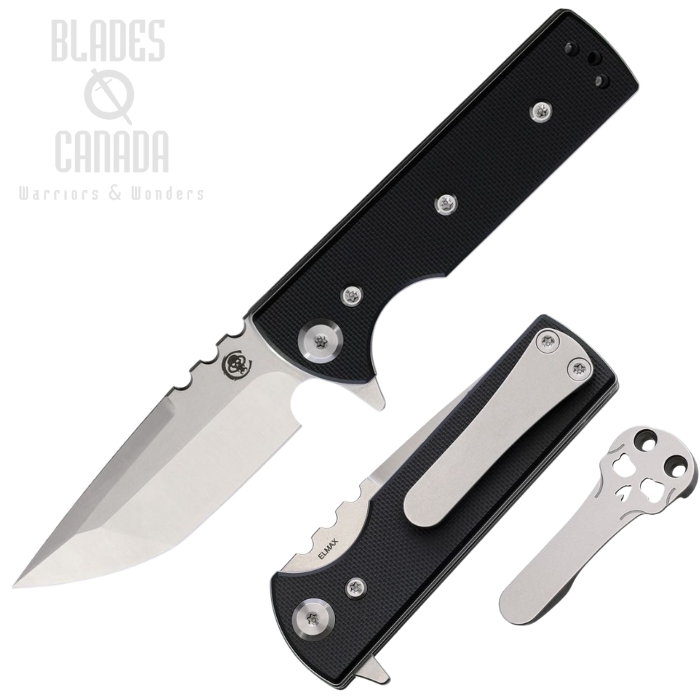 (image for) Chaves TAK Redencion Flipper Folding Knife, Elmax Satin, G10 Black, 14509