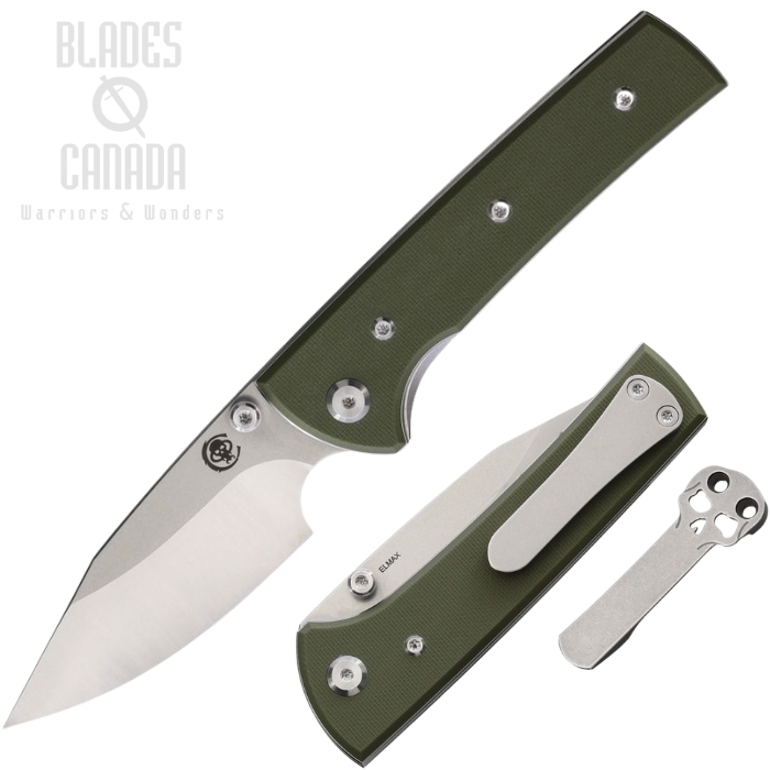 Chaves Scapegoat Street Folding Knife, Elmax SW/Satin Spearpoint, G10 OD Green, 14570 (image for) Chaves Scapegoat Street Folding Knife, Elmax SW/Satin Spearpoint, G10 OD Green, 14570