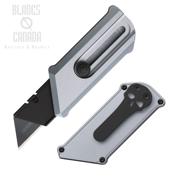 (image for) Chaves C.H.U.B. Slipper Slide Lock Folding Knife, Stainless Black, Aluminum Grey, 14673