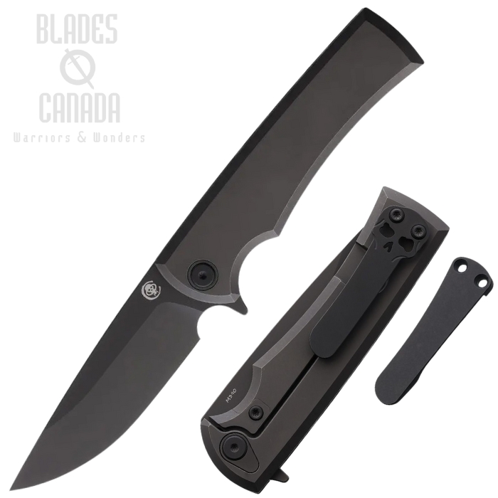 Chaves Liberation Street Flipper Framelock Knife, M390 Gray, Titanium Dark Gray, CHAV43532 Chaves Liberation Street Flipper Framelock Knife, M390 Gray, Titanium Dark Gray, CHAV43532