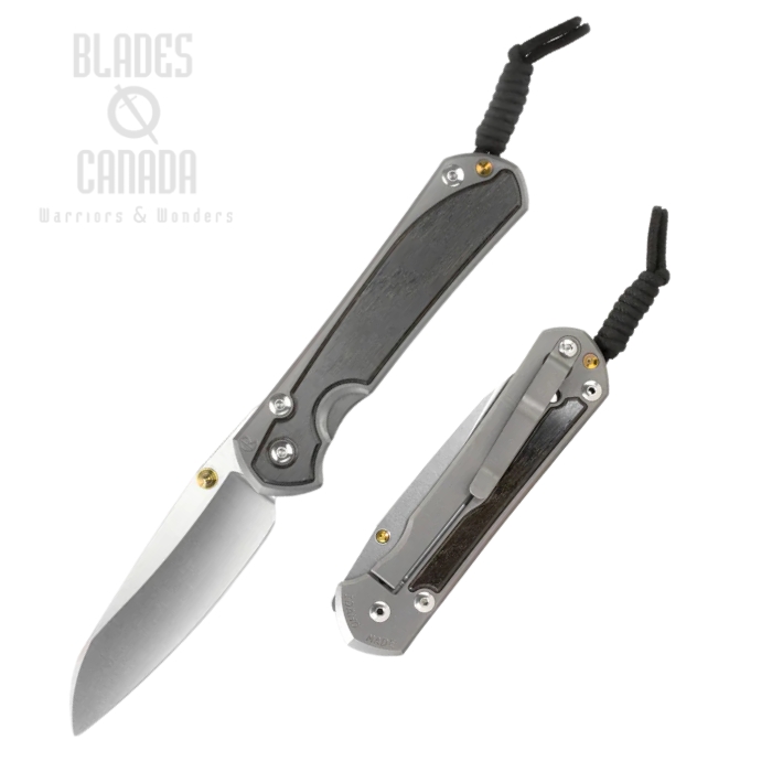 (image for) Chris Reeve Large Sebenza 31 Insingo Framelock Folding Knife, MagnaCut SW, Titanium Glass Blasted w/Bog Oak Inlay, L31-1124