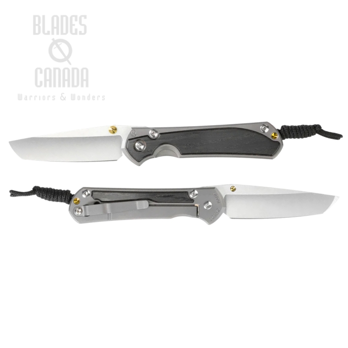 (image for) Chris Reeve Large Sebenza 31 Tanto Framelock Folding Knife, MagnaCut SW, Titanium Glass Blasted w/Bog Oak Inlay, L31-1130