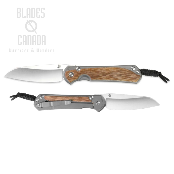 (image for) Chris Reeve Large Sebenza 31 Insingo Framelock Folding Knife, MagnaCut SW, Titanium Glass Blasted w/Micarta Natural Inlay, L31-1226