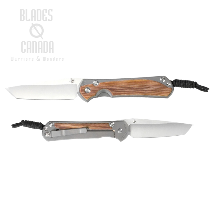 (image for) Chris Reeve Large Sebenza 31 Tanto Framelock Folding Knife, MagnaCut SW, Titanium Glass Blasted w/Micarta Natural Inlay, L31-1234