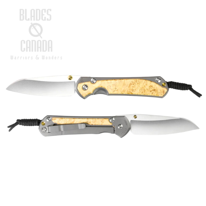 Chris Reeve Small Sebenza 31 Insingo Frame Lock Folding Knife, MagnaCut SW, Titanium Glass Blasted w/Box Elder Inlay, S31-1126 (image for) Chris Reeve Small Sebenza 31 Insingo Frame Lock Folding Knife, MagnaCut SW, Titanium Glass Blasted w/Box Elder Inlay, S31-1126