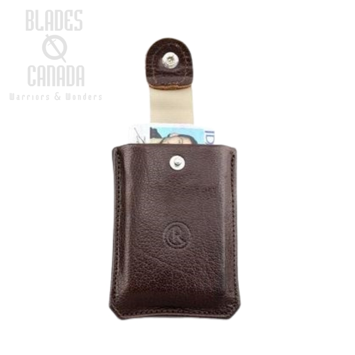 Chris Reeve 'The Reeve' Card Wallet Dark Brown, Leather Calfskin