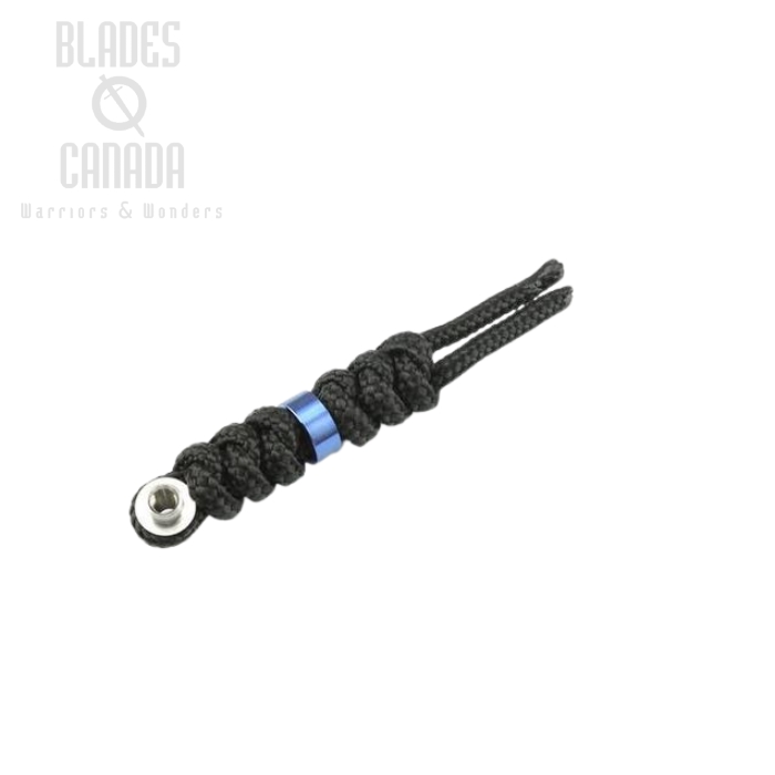Chris Reeve Inkosi Large Lanyard, Black, Blue Bead, LIN-7001