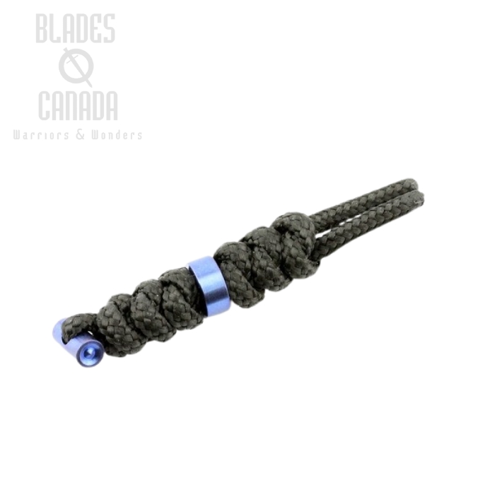 Chris Reeve Sebenza Large Lanyard, Black, Blue Bead, COM-7083 Chris Reeve Sebenza Large Lanyard, Black, Blue Bead, COM-7083