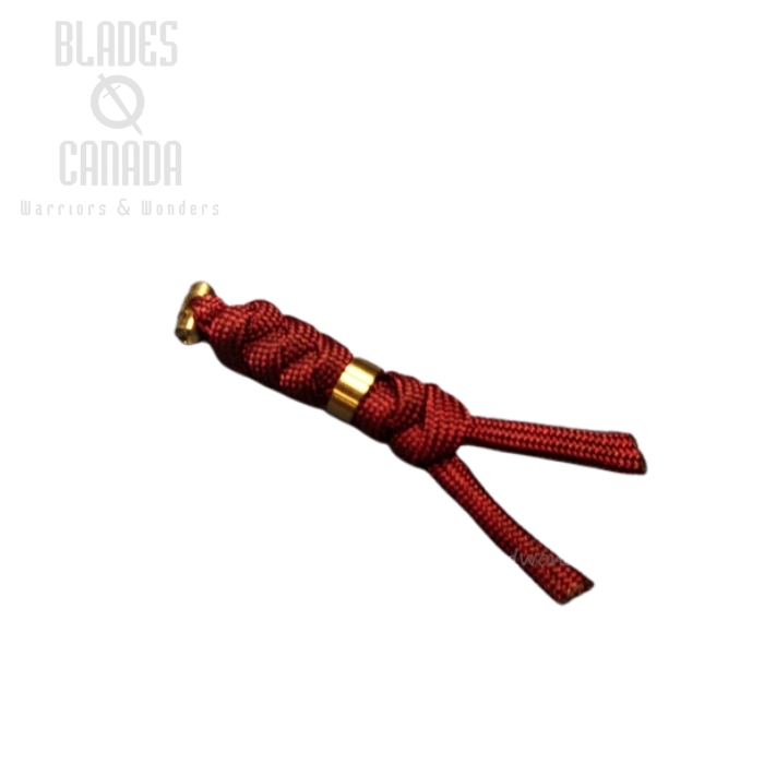 Chris Reeve Sebenza Large Lanyard, Burgundy, Gold Bead, COM-7099 Chris Reeve Sebenza Large Lanyard, Burgundy, Gold Bead, COM-7099