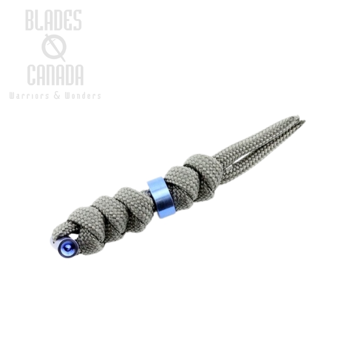 Chris Reeve Sebenza Large Lanyard, Charcoal, Blue Bead, COM-7107 Chris Reeve Sebenza Large Lanyard, Charcoal, Blue Bead, COM-7107