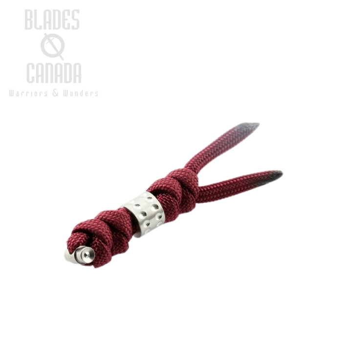 Chris Reeve Sebenza Small Lanyard, Burgundy, Silver Dot Bead, S31-7026
