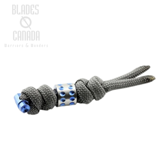 Chris Reeve Sebenza Small Lanyard, Charcoal, Blue Dot Bead, S31-7033