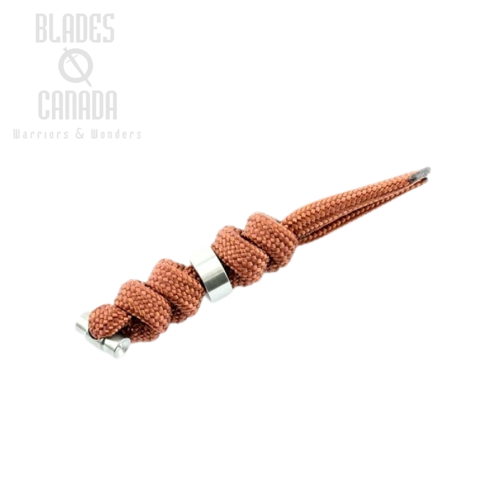 Chris Reeve Sebenza Small Lanyard, Rust, Silver Bead