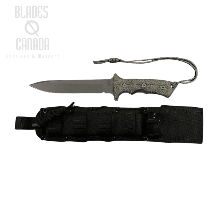 Chris Reeve Green Beret Fixed Blade Knife, CPM 4V 7", Micarta Black