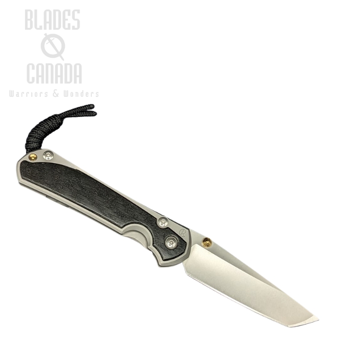 Chris Reeve Large Sebenza 31 Left Hand Framelock Folding Knife, Magnacut, Tanto, Bog Oak Inlay