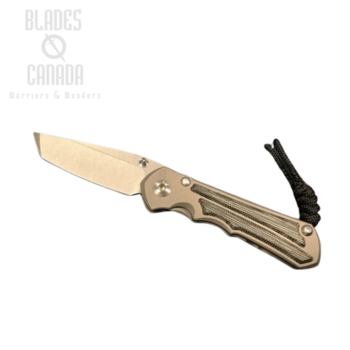 Chris Reeve Small Inkosi Tanto Framelock Folding Knife, CPM Magnacut, Micarta Black, SIN-1044