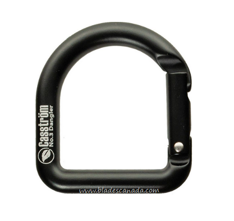 Casstrom D-Shape Carabiner, For use with No. 3 Dangler (CI10109), Aluminum Black, CI10113