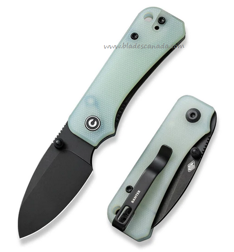 CIVIVI Baby Banter Folding Knife, Nitro-V Black, G10 Natural, C19068S-8