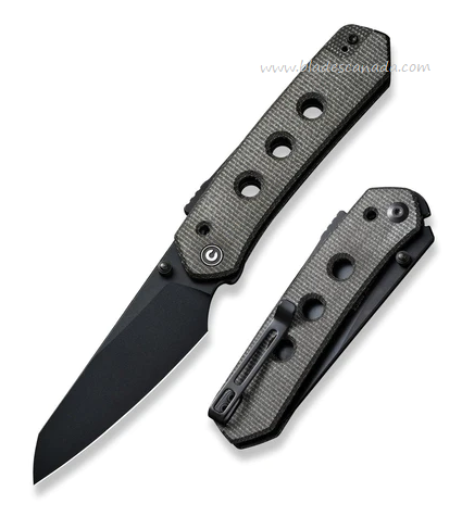 CIVIVI Vision FG Folding Knife, Nitro-V Black, Micarta Dark Green, C22036-3