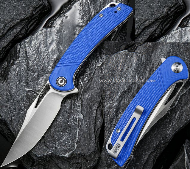 CIVIVI Dogma Flipper Folding Knife, D2, G10 Blue, 2005C