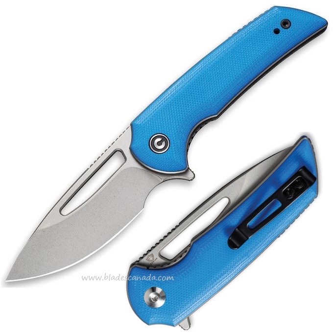 CIVIVI Odium Flipper Folding Knife, D2, G10 Blue, 2010
