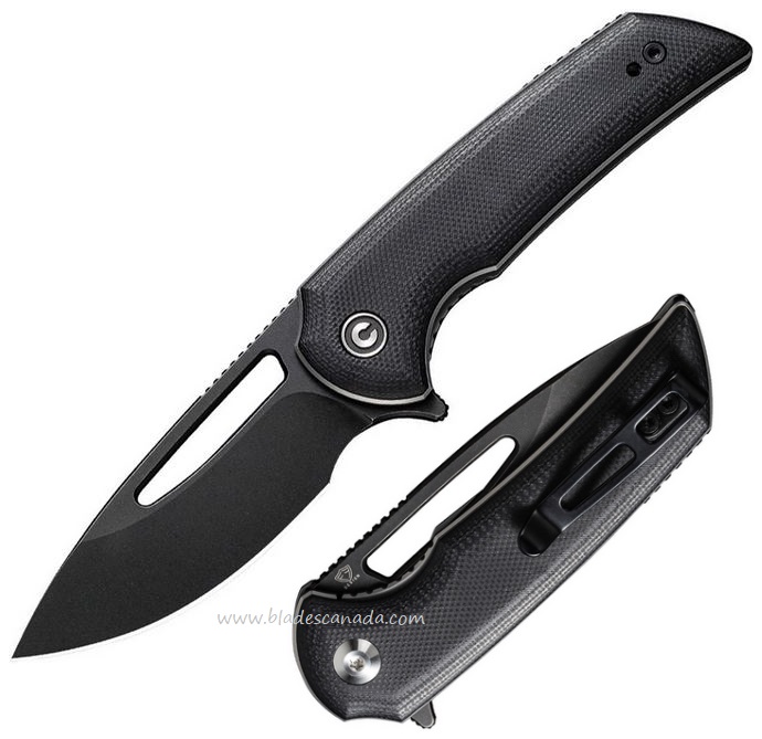 CIVIVI Odium Flipper Folding Knife, D2 Steel, G10 Black, 2010E