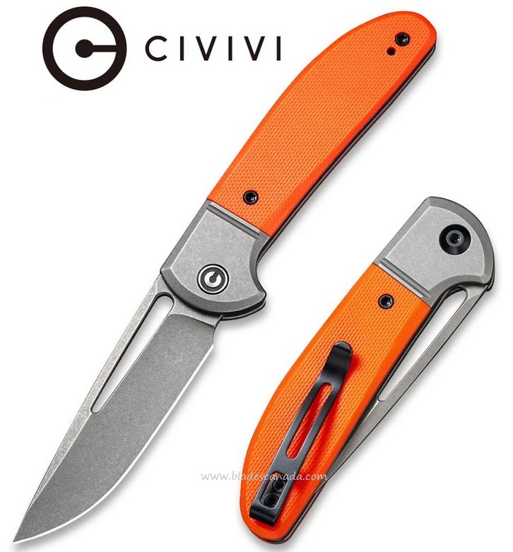 CIVIVI Trailblazer Slipjoint Folding Knife, 14C28N, G10 Orange, 2018A - Click Image to Close