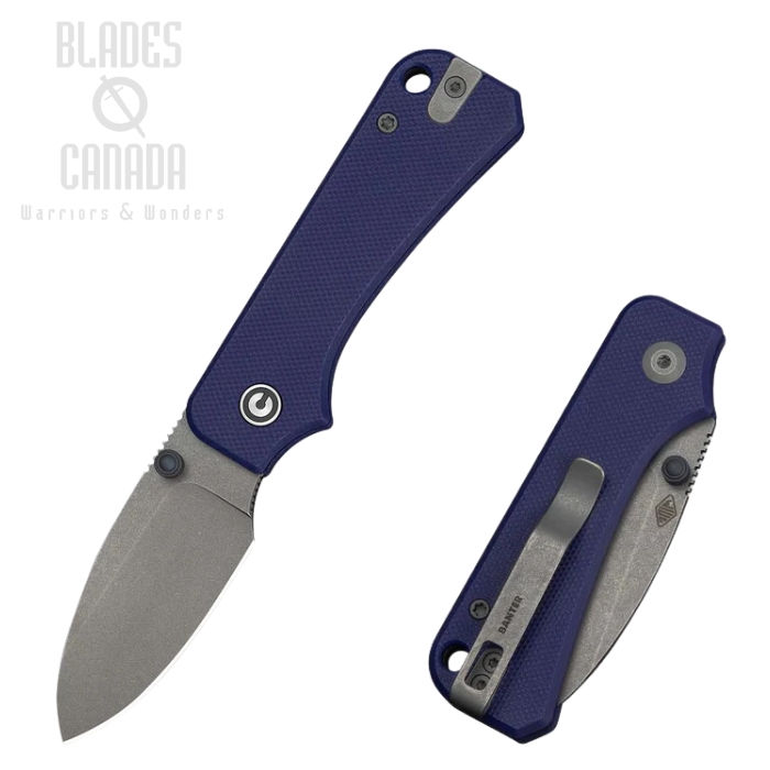 (image for) CIVIVI Baby Banter Slipjoint Folding Knife, Nitro-V Grey SW, G10 Blue, C25066A-1
