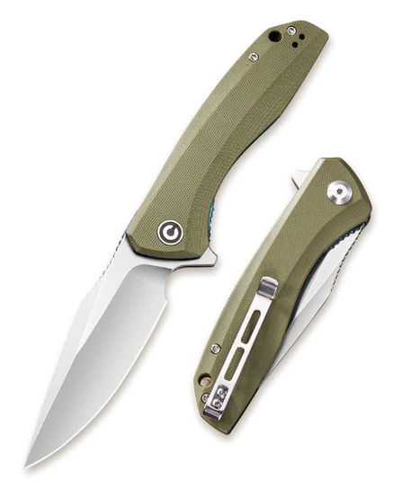 CIVIVI Baklash Flipper Folding Knife, G10 Green, 801A