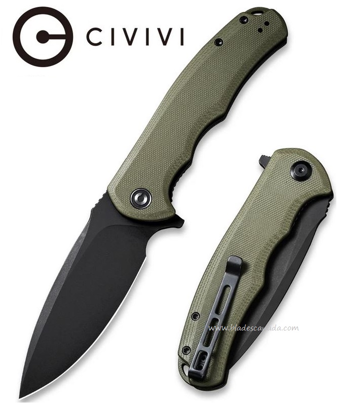 CIVIVI Praxis Flipper Folding Knife, G10 Green, 803F - Click Image to Close