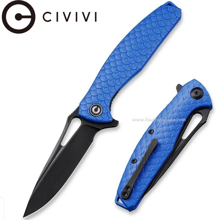 CIVIVI Wyvern Flipper Folding Knife, D2, FRN Blue, 902H
