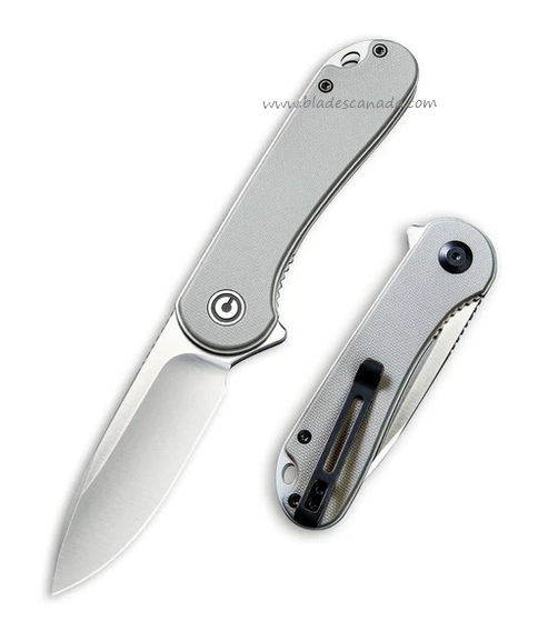 CIVIVI Elementum Flipper Folding Knife, D2, G10 Grey, 907B