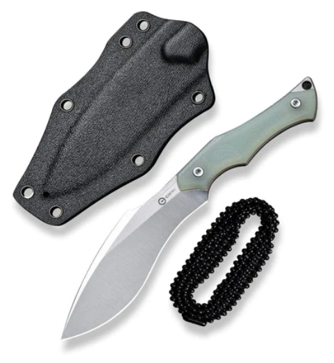 CIVIVI Vaquita II Fixed Blade Knife, Nitro-V, G10 Natural, Kydex Sheath, C047C-2