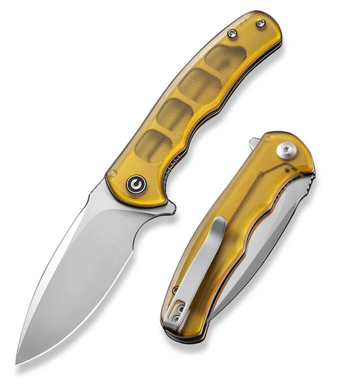 CIVIVI Mini Praxis Flipper Folding Knife, D2 Satin, Ultem, C18026C-4
