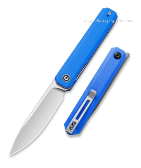 CIVIVI Exarch Flipper Folding Knife, D2 Steel, G10 Blue, 2003B