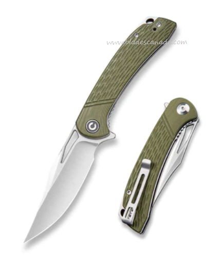 CIVIVI Dogma Flipper Folding Knife, D2, G10 OD Green, 2005A