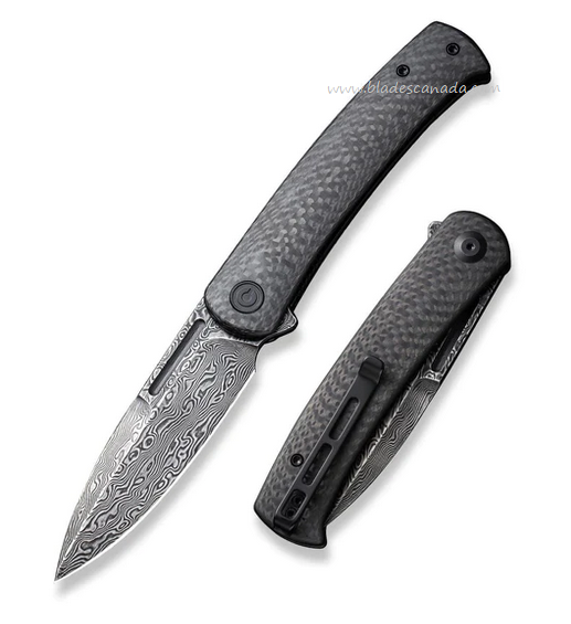 CIVIVI Caetus Flipper Folding Knife, Damascus Black, Carbon Fiber Twill, C21025C-DS1 CIVIVI Caetus Flipper Folding Knife, Damascus Black, Carbon Fiber Twill, C21025C-DS1