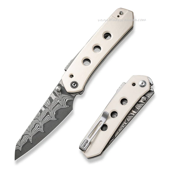 CIVIVI Vision FG Folding Knife, Damascus, G10 Ivory, C22036-DS1