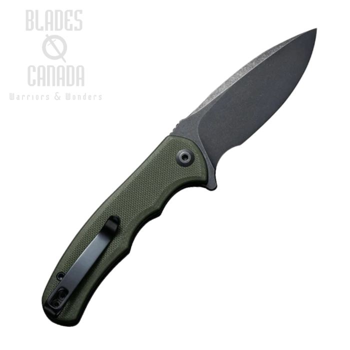 (image for) CIVIVI Mini Praxis Flipper Folding Knife, D2 Black, G10 OD Green, C18026C-1