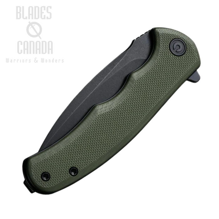 (image for) CIVIVI Mini Praxis Flipper Folding Knife, D2 Black, G10 OD Green, C18026C-1