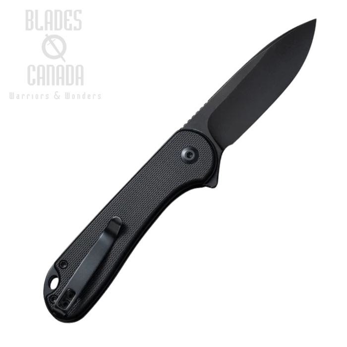 (image for) CIVIVI Button Lock Elementum II Flipper Folding Knife, Nitro-V SW, G10 Black, C18062P-1