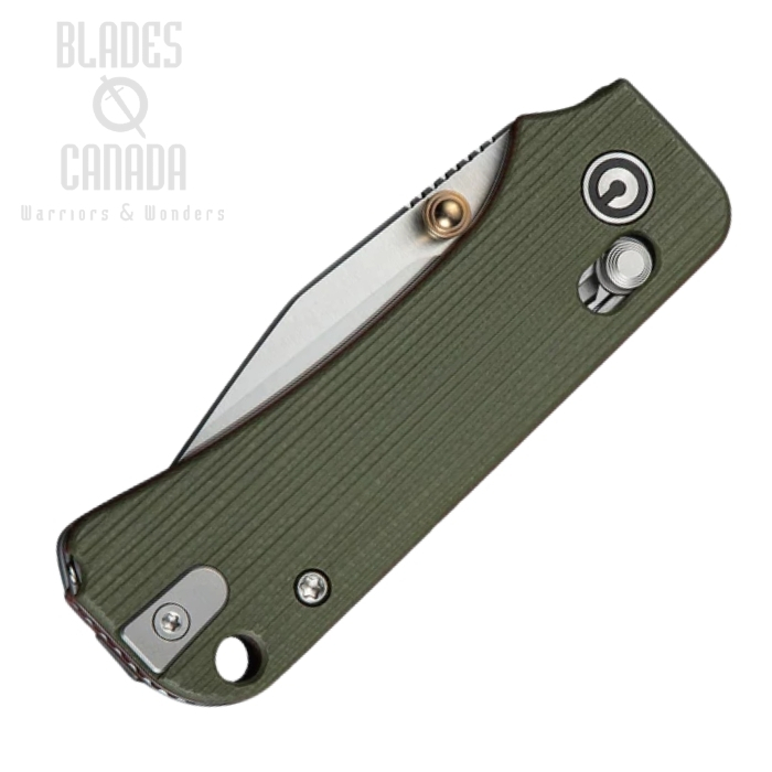 (image for) CIVIVI Baby Banter 2 Crossbar Lock Folding Knife, 14C28N Satin, G10 Green, C24074-1