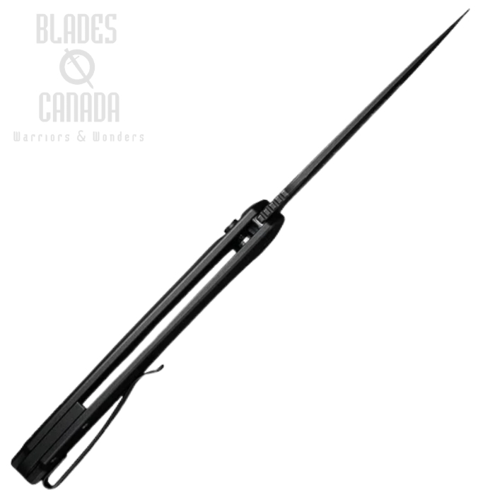 (image for) CIVIVI Praxis Flipper Button Lock Knife, Nitro-V Black, Aluminum Black, 18026E-1