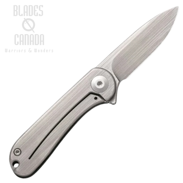 (image for) CIVIVI Mini Elementum Flipper Framelock Knife, 14C28N, Brass/Stainless, 18062Q-1