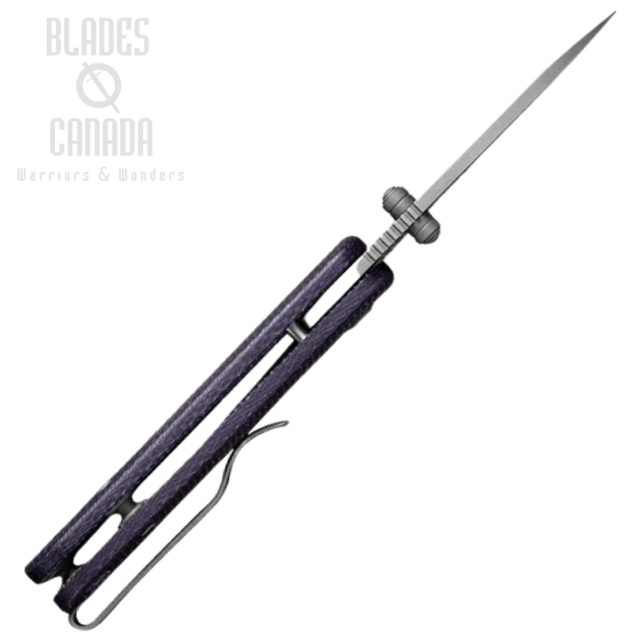(image for) CIVIVI Baby Banter Folding Knife, Nitro-V SW Wharncliffe, Micarta Purple, C19068SC-2