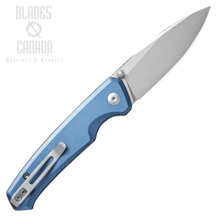 (image for) CIVIVI Altus Button Lock Folding Knife, Nitro-V SW, Aluminum Blue, C20076-6