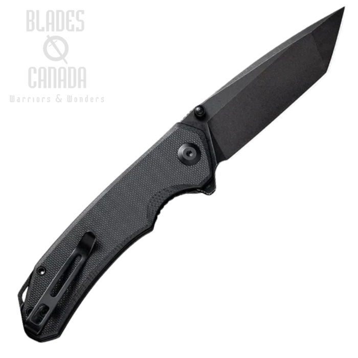 (image for) CIVIVI Brazen Flipper Folding Knife, D2 Black, G10 Black, 2023C