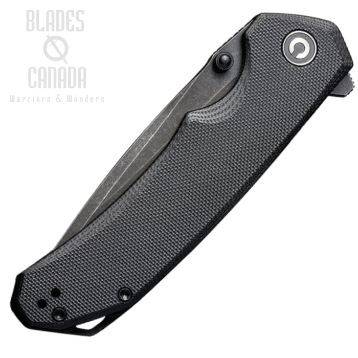 (image for) CIVIVI Brazen Flipper Folding Knife, D2 Black, G10 Black, 2023C
